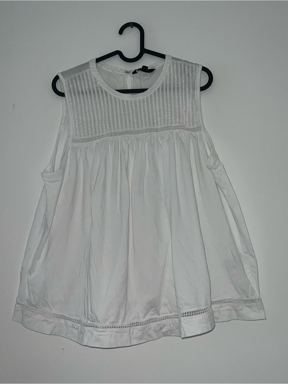 Banana Republic Womens size XL White Top Sleeveless cotton Preowned